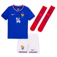 Camiseta Francia Adrien Rabiot #14 Primera Equipación para niños Eurocopa 2024 manga corta (+ pantalones cortos)